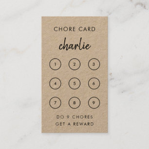 Réduction Kraft Rustique Carte de punch pour enfants