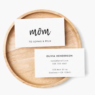 Réduction Maman moderne Carte simple minimaliste de contac