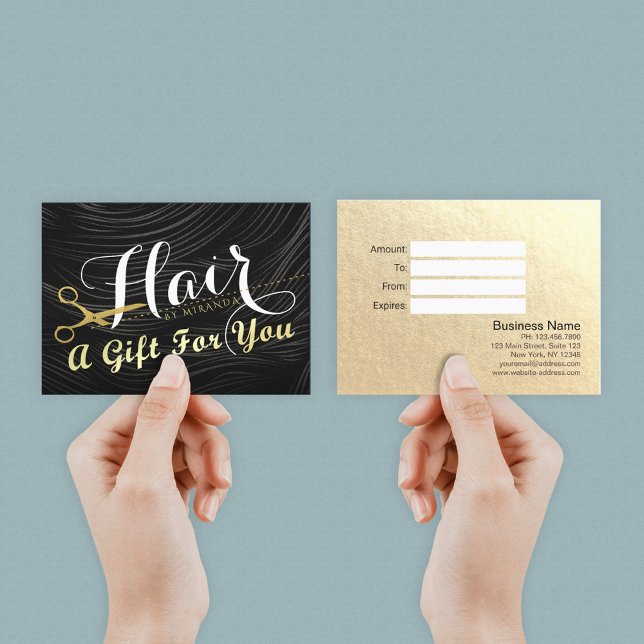 Réduction Salon de coiffure Carte cadeau de coiffeur Ciseaux (Créateur téléchargé)
