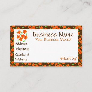 Réduction Une Feminine Flown Carte de visite En Orange