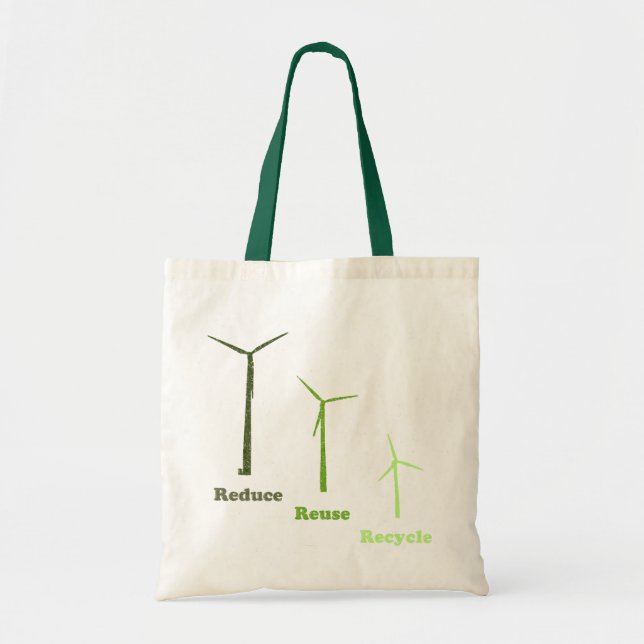 Réduire Réutiliser Recycler Énergie Éolienne Sac R (Devant)
