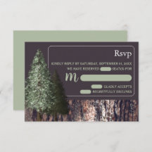 Redwoods & Bark, Mariage rustique RSVP
