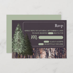 Redwoods & Bark, Mariage rustique RSVP