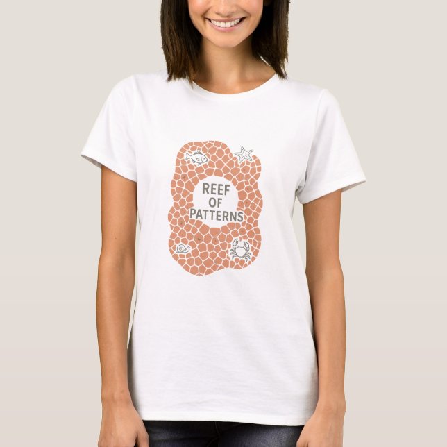 Reef Of Patterns Coral Frame T-Shirt (Devant)