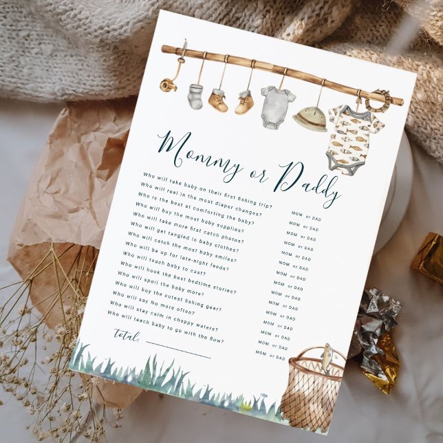 Reel Amusant Pêche Maman Ou Papa Baby shower Jeu (Créateur téléchargé)