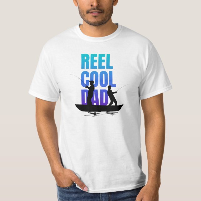 Reel Cool Papa blanc T-shirt pour Fête des pères (Devant)