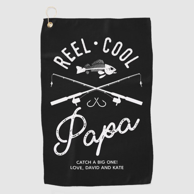Reel Cool Papa Serviette de pêche personnalisée (Devant)