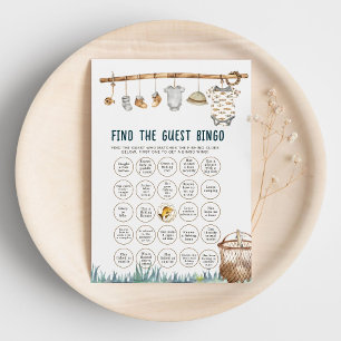 Reel Fishing Trouver Le Baby shower Invité Bingo