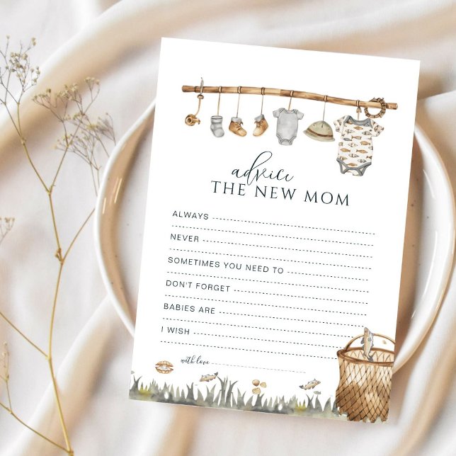 Reel Fun Fishing Advice for the Mom-to-be Card (Créateur téléchargé)