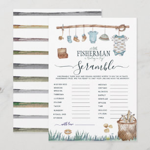 Reel Fun Fishing Baby shower Unscramble Word Jeu