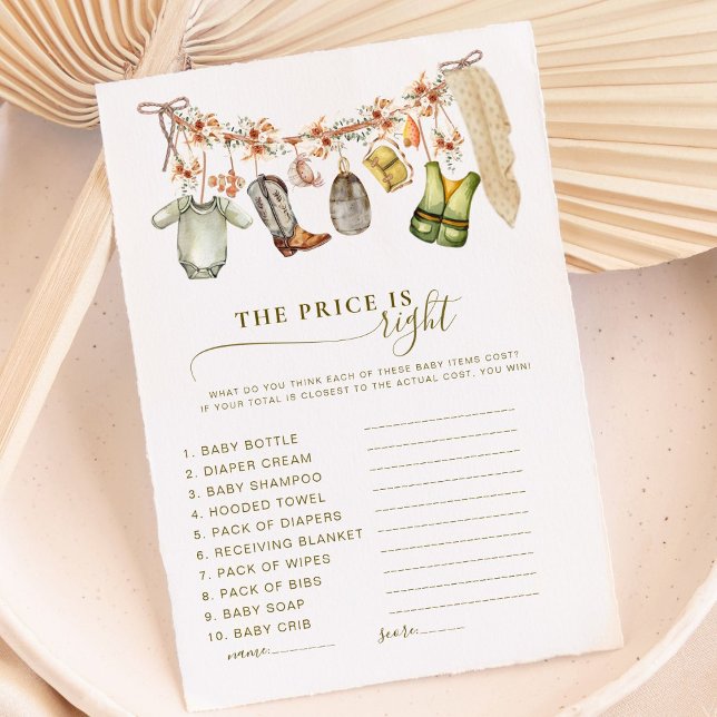 Reel Pêche Baby shower Le Prix Est Bon Jeu (Créateur téléchargé)