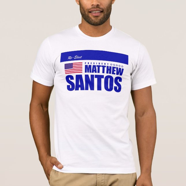 Réélisez le T-shirt de Matt Santos (Devant)