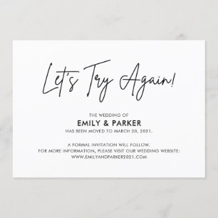 Réessayer le Faire-part de report Mariage