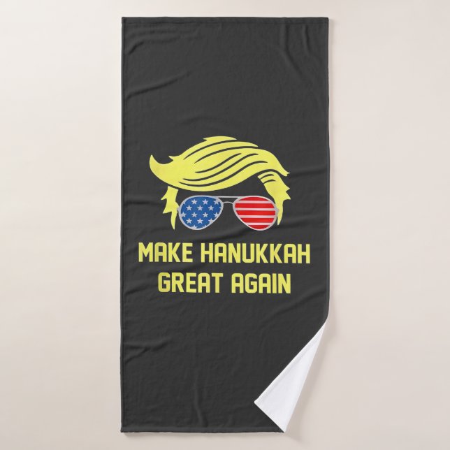 Refaire Hanukkah Great Again Trump Juif  (Serviette de bain)