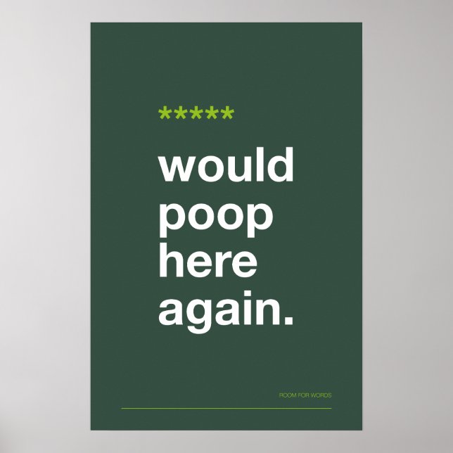 REFAIS MES BESOINS ICI – Affiche de salle de bain  (Devant)