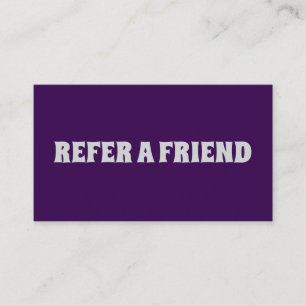 RÉFÉREZ UNE CARTE DE RÉFÉRENCE AMIE