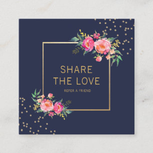 Référez-vous une carte florale de client de salon