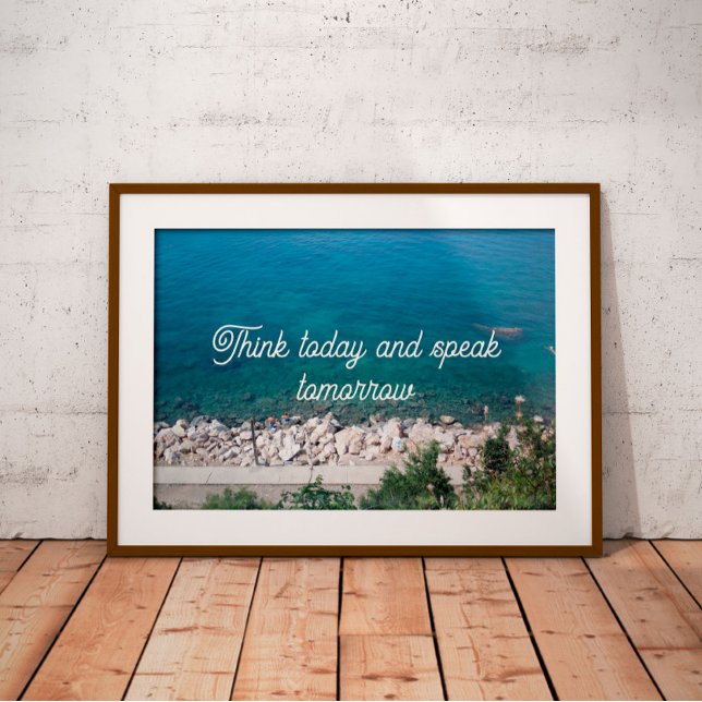 Réfléchissez aujourd'hui et parlez demain poster (Créateur téléchargé)