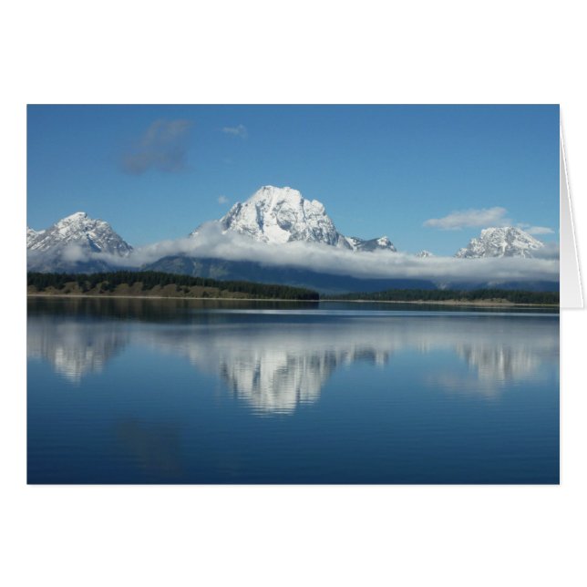 Reflet du mont Moran dans le Grand Teton (Devant horizontal)
