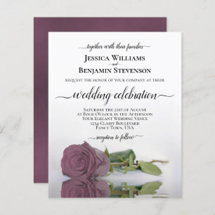Reflet Dusty Mauve Rose BUDGET de mariage Invitati