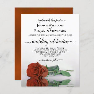 Reflet rouille Orange Rose BUDGET Mariage Invitati