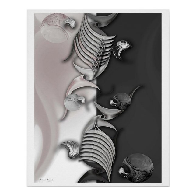 "Refléter la création", Poster brillant (Devant)