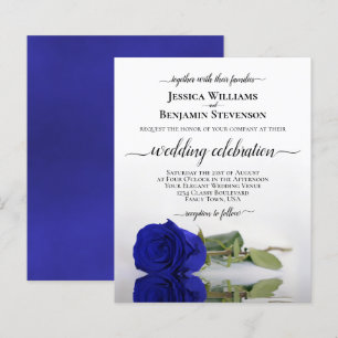 Refléter le budget du Rose Royal Blue Invitation d