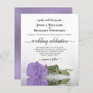 Refléter le Rose de Lavender BUDGET Invitation de