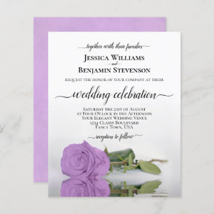 Refléter Lilac Purple Rose BUDGET Mariage Invitati