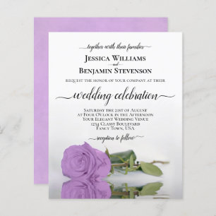 Refléter Lilac Purple Rose BUDGET Mariage Invitati