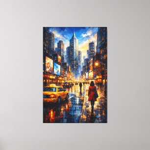 Reflets au crépuscule – Toile d'art urbain de luxe