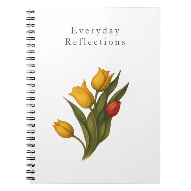 Reflets de tulipes — Journal Luxe Blanc Croustilla (Devant)