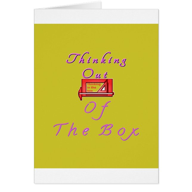 Réflexion à l'extérieur de la conception de boîte (Devant)