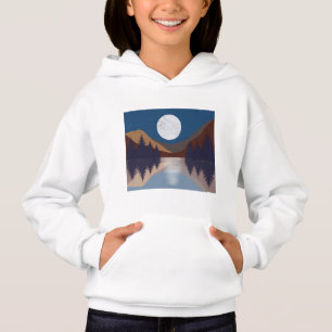 Réflexion de la lune de la forêt Abstraite rustiqu