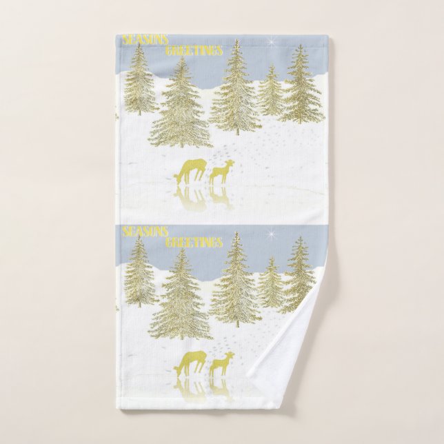 Réflexion des cerfs (Serviette à main)