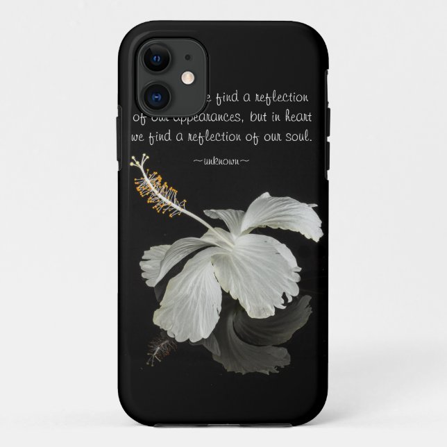 Réflexion Hibiscus Avec Citation Droid Coque RAZR (Dos)