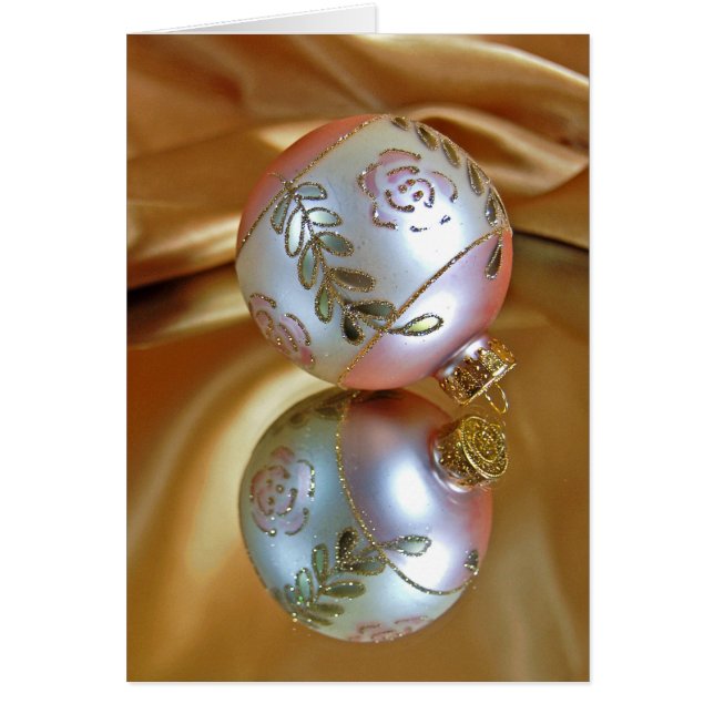 Réflexion ornementale de Noël sur la satin (Devant)