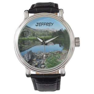 Réflexion sur le lac pour hommes, nom, montre Pit