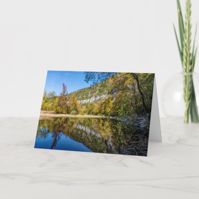 Réflexions d'automne Carte de voeux Buffalo River (Devant)