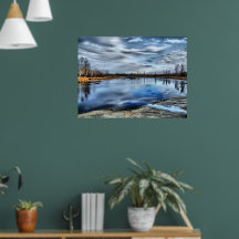 Réflexions d'automne Impression encadrée