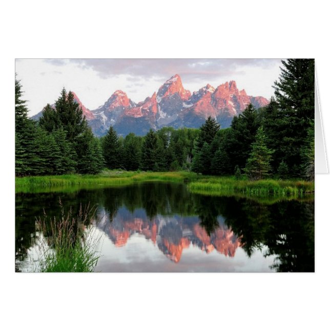 Réflexions de Grand Teton sur l'étang Beaver (Devant horizontal)