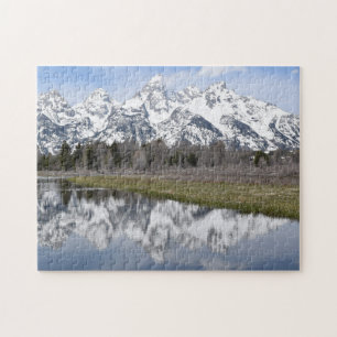Réflexions du puzzle grand de Tetons de montagnes