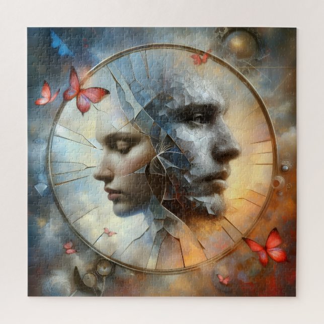 Réflexions fracturées - Puzzle surréaliste (Vertical)