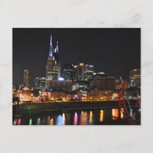 Réflexions Nuit Nashville, Tn - Carte Postale