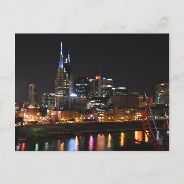 Réflexions Nuit Nashville, Tn - Carte Postale (Devant)