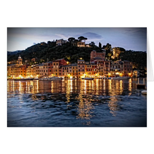Réflexions sur Portofino, Italia - Carte pour note (Devant Horizontal)