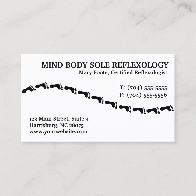 Réflexologie Réflexologue Cartes de visite (Devant)