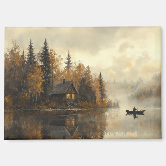 Réfrigérateur Cabine Serene Lakeside Magnet