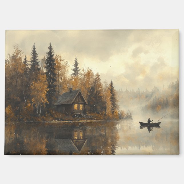 Réfrigérateur Cabine Serene Lakeside Magnet (Recto)