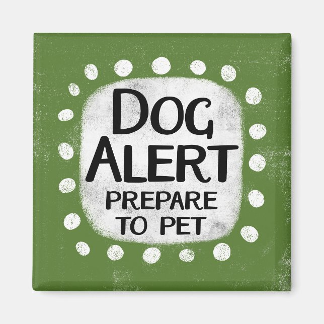 Réfrigérateur d'alerte de chien aimant (Devant)